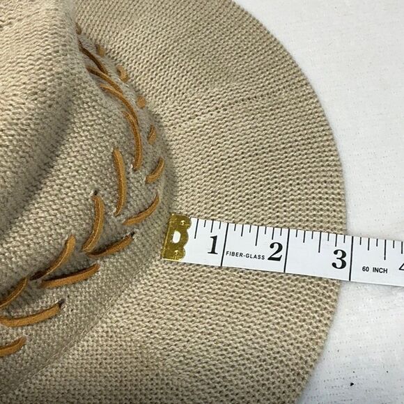 INC Leather Weave Burlap Wide Brim Hat - Picture 9 of 9